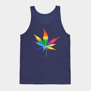 Colorful Cannabis Leaf Tank Top